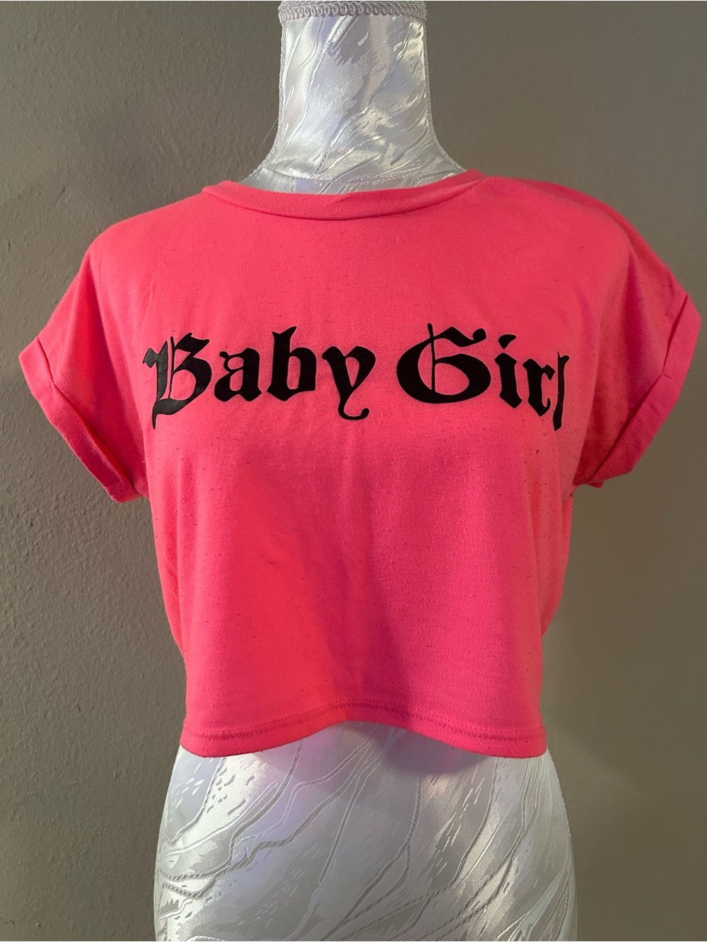 Baby Girl Pink Crop Tee